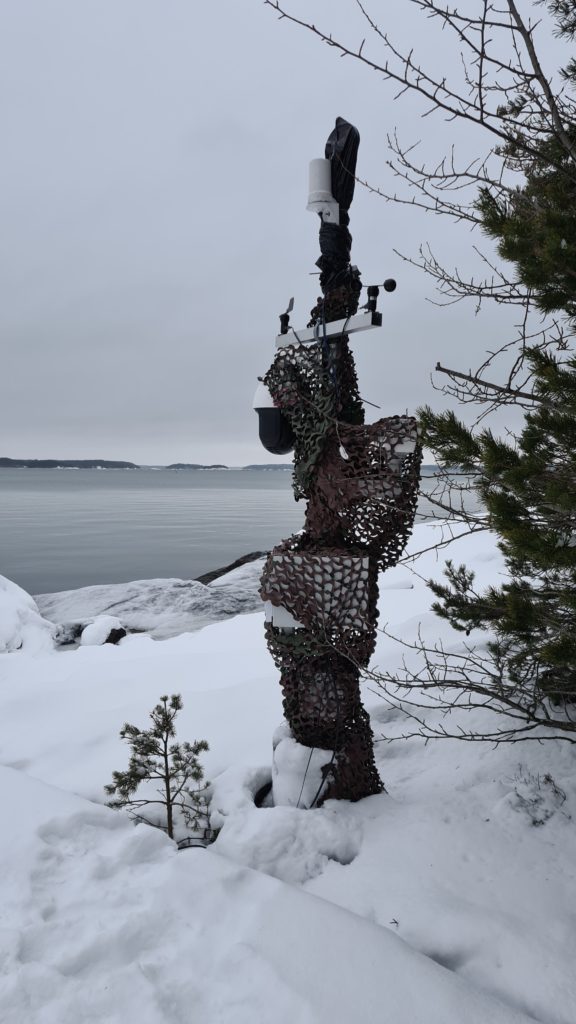 The archipelago's sensor test station in winter